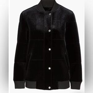 Members Only Black Velvet Bomber Jacket